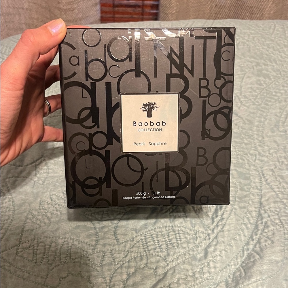 Baobab Collection Pearls - Sapphire Fragranced Candle Box (4 wick)